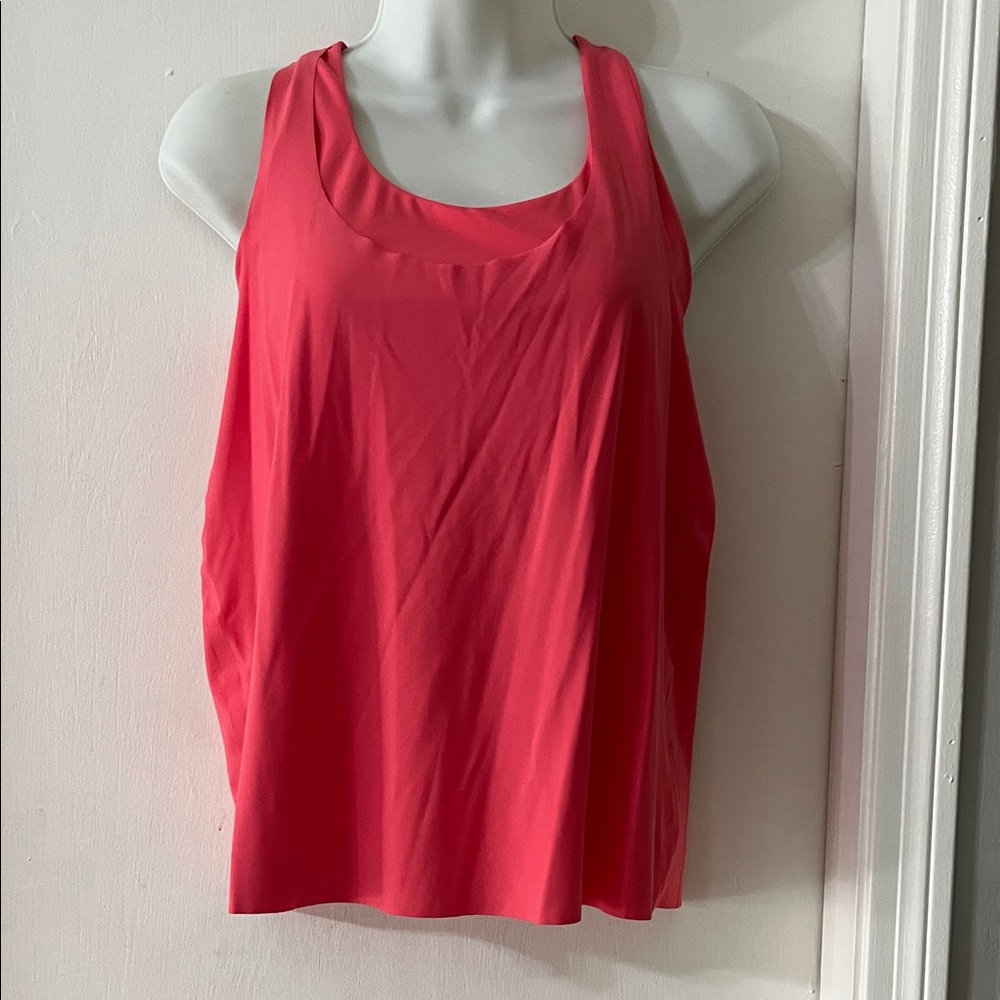 Athleta Coral Pink Racerback Tank with Cutout Detail - Picture 3 of 6